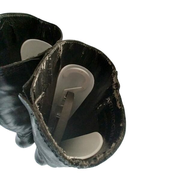 ARTURO CHIANG! BLACK GENUINE LEATHER W/VERTICAL SIDE DETAIL WESTERN BOOTS! SZ 7M - Picture 11 of 13